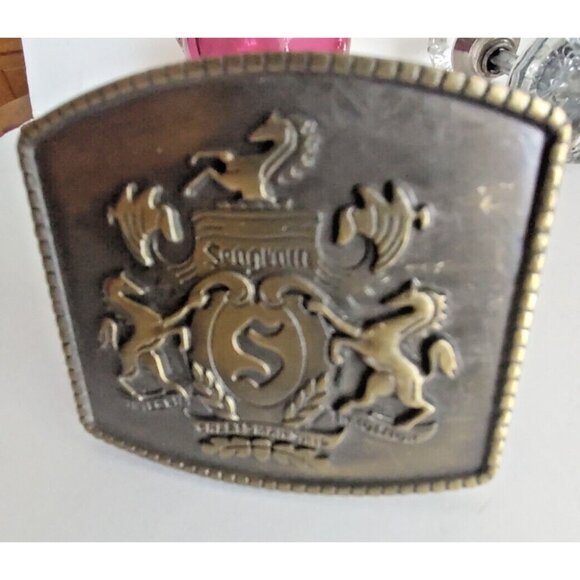 Vintage  Joseph Seagram & Sons - Canadian Whisky Men's Metal Belt Buckle - Picture 7 of 7
